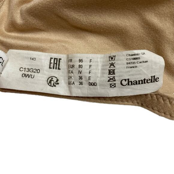 CHANTELLE C Comfort Wirefree T-Shirt Bra Size uk 36E us 36DDD #C13G20 *READ* - Picture 5 of 8
